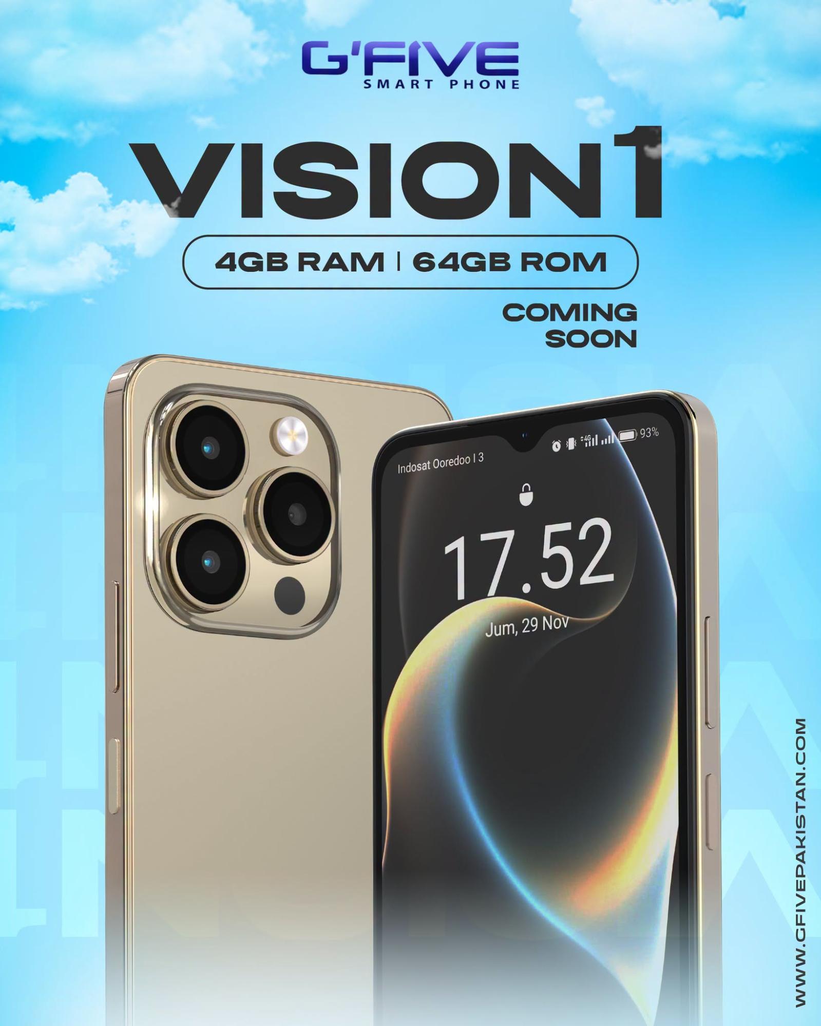 Budget Killer G’Five Vision 1 Launching Soon in Pakistan