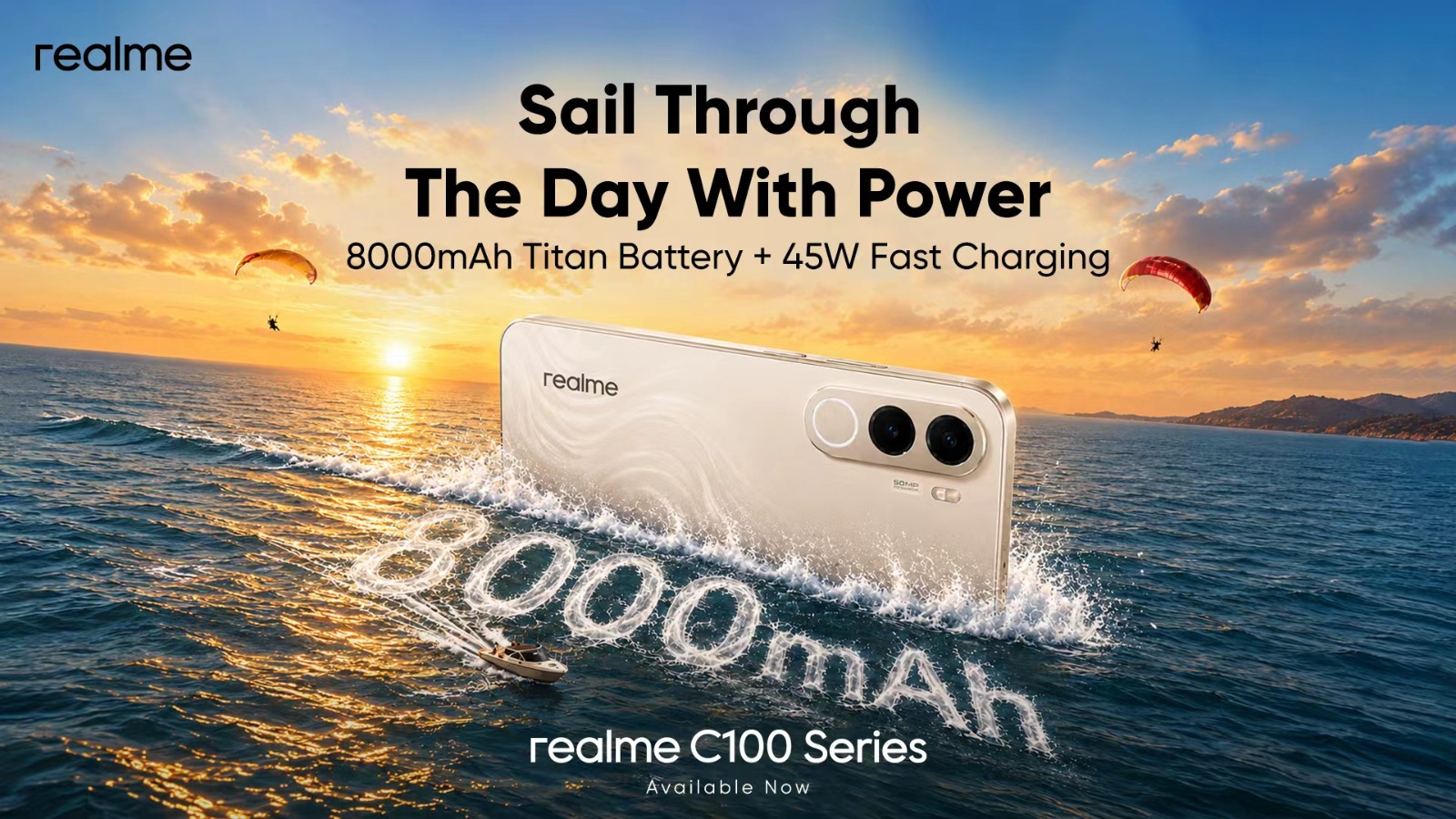 realme C100 Series with 8000mAh Battery Empowers Pakistan