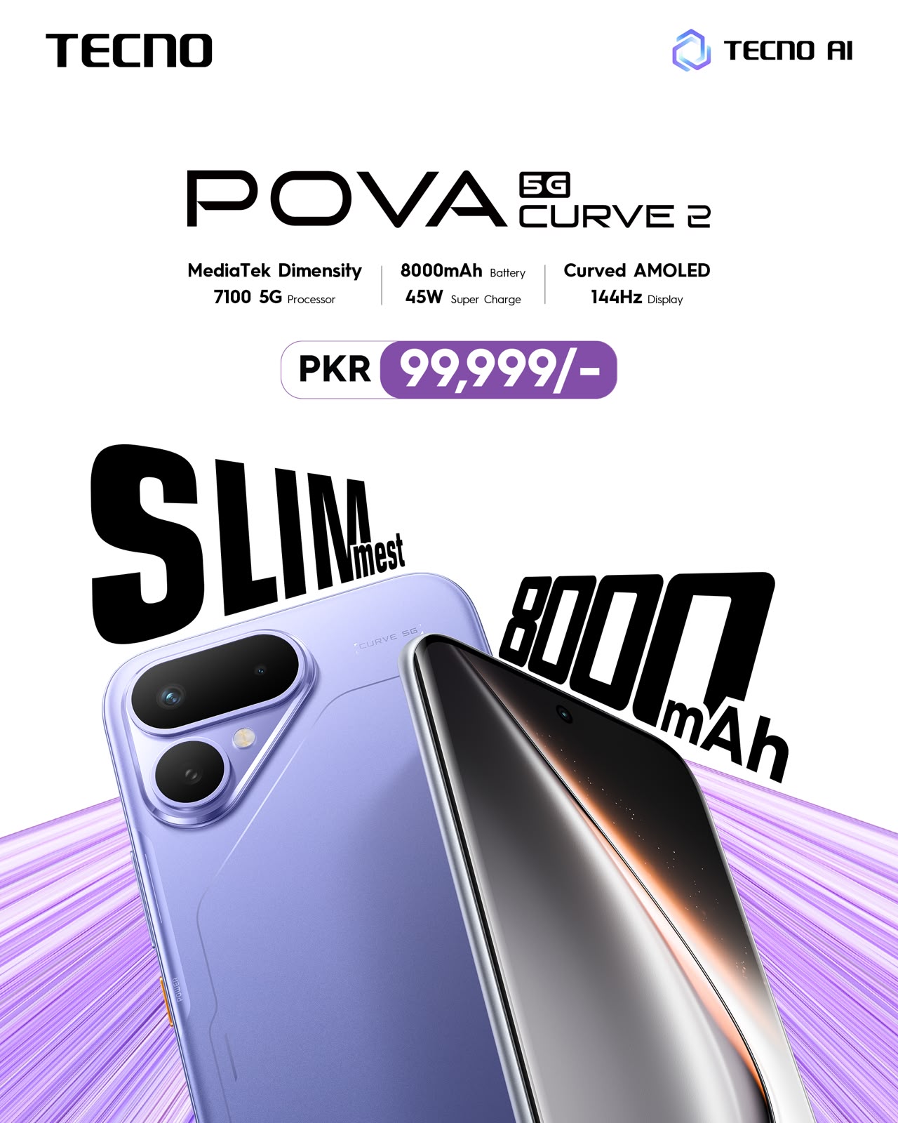 TECNO POVA Curve 2 5G Officially Launched in Pakistan at Rs. 99,999