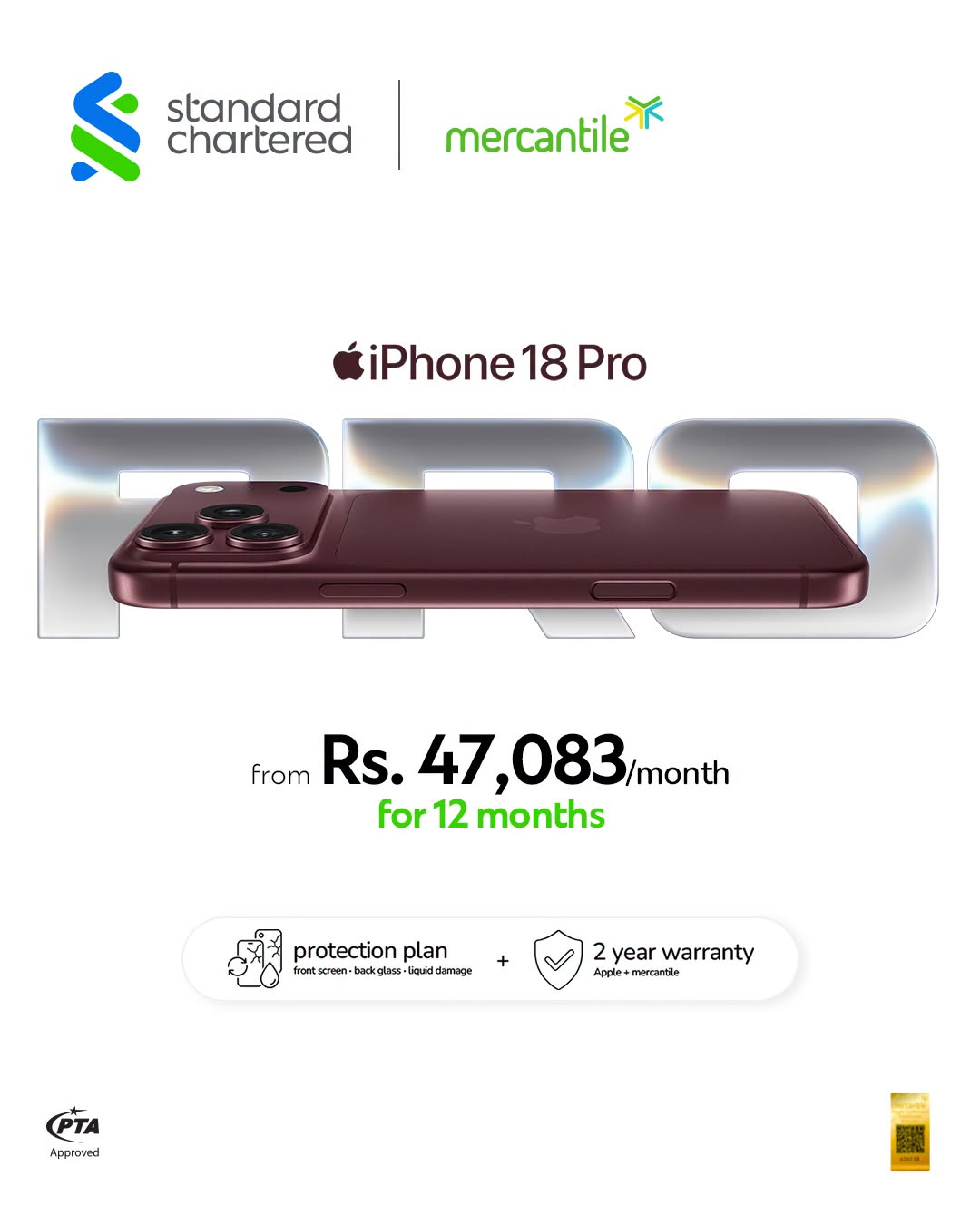 Standard Chartered Offers iPhone 18 Pro Series Starting at Rs. 47,083 Per Month in Pakistan